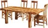 Clearance Natural Sheesham Rustic 5 Piece Dining Set - Tahoe Two