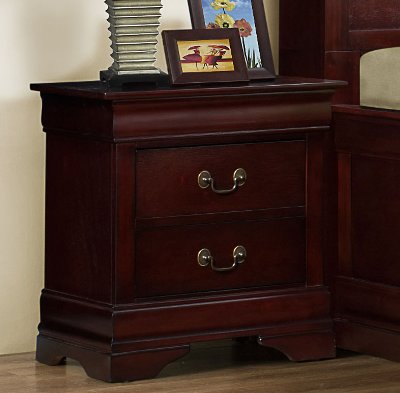 Classic Traditional Cherry Nightstand - Bordeaux