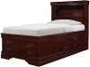 Classic Cherry Twin Storage Bed - Bordeaux