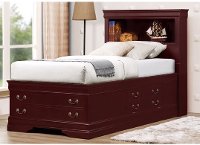 Classic Cherry Twin Storage Bed - Bordeaux-2