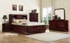 Clearance Classic Cherry 4 Piece Twin Bedroom Set - Bordeaux