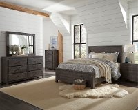 Rustic Charcoal Gray Twin Bed - Wheaton