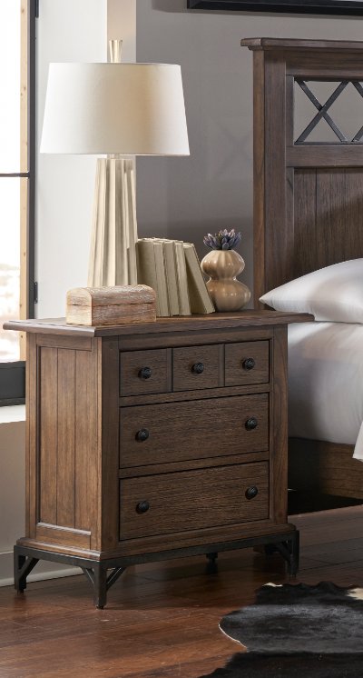Classic Brown Nightstsand - Stone Mountain