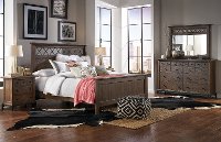 Brown 4 Piece Queen Bedroom Set - Stone Mountain