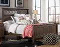 Classic Brown King Bed - Stone Mountain