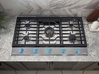 NA36N9755TS Samsung Chef 36 Inch Gas Cooktop - Stainless Steel-4