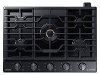 NA36N9755TM Samsung 36 Gas Chef Collection Cooktop with 22K BTU Dual Power Burner - Matte Black