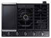 NA36N9755TM Samsung 36 Gas Chef Collection Cooktop with 22K BTU Dual Power Burner - Matte Black-7