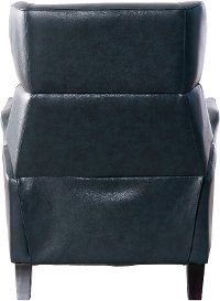 SEA Blue Leather-Match Push Back Recliner - Galaxy-5