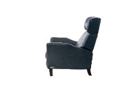 SEA Blue Leather-Match Push Back Recliner - Galaxy-6