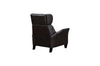 Steel Gray Leather-Match Push Back Recliner - Galaxy-4