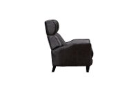 Steel Gray Leather-Match Push Back Recliner - Galaxy-6