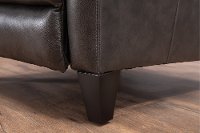 Steel Gray Leather-Match Push Back Recliner - Galaxy-7