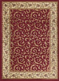 ELG5400-5X7 5 x 7 Medium Ivory, Gold, and Red Area Rug - Elegance