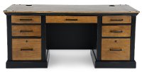 Brown and Black Home Office Desk - Toulouse