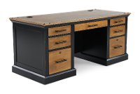 Brown and Black Home Office Desk - Toulouse-2