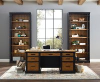 Brown and Black Home Office Desk - Toulouse-3