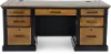 Toulouse Brown and Black Home Office Desk