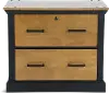Toulouse Natural Brown and Black Lateral File Cabinet