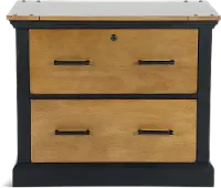 Toulouse Natural Brown and Black Lateral File Cabinet