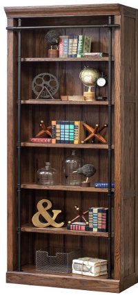 Rustic Oak 94 Inch Oak Bookcase - Avondale