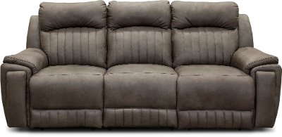 Graphite Gray Standard Power Reclining Sofa - Silver Screen