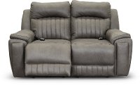 Graphite Gray Standard Power Reclining Loveseat - Silver Screen