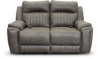 Graphite Gray Standard Power Reclining Loveseat - Silver Screen-3