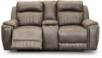 Graphite Gray Standard Power Reclining Loveseat with Console - Silver Screen-4