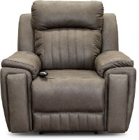 SoCozi Graphite Gray Power Reclining Recliner - Silver Screen