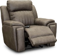 SoCozi Graphite Gray Power Reclining Recliner - Silver Screen-3