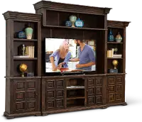 Brown 4 Piece Entertainment Center - Marquis