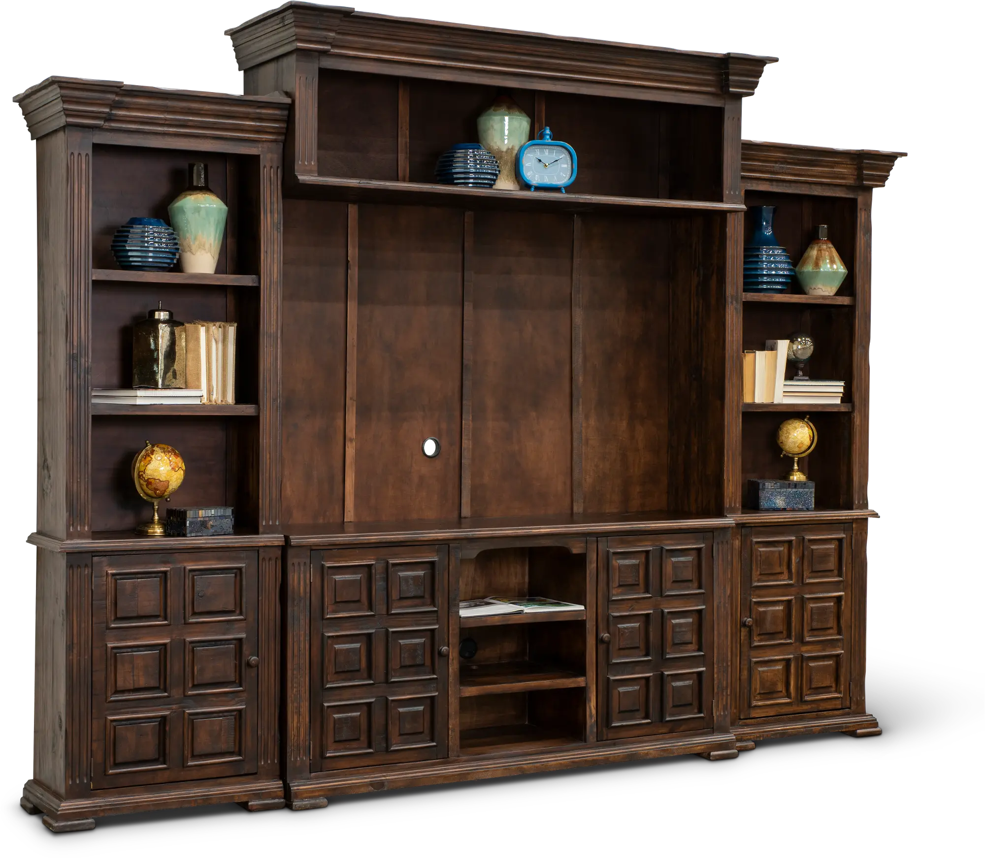 Brown 4 Piece Entertainment Center - Marquis-2