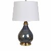 Clearance 28 Inch Gray Cone Ceramic Table Lamp with Gold Accents