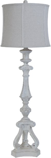 White Wash Resin Serenity Table Lamp