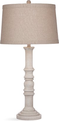 Antique White Wash Table Lamp - Augusta