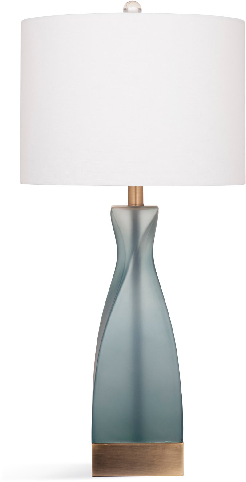 blue glass table lamps