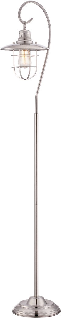 Polished Steel Lantern Floor Lamp - Lanterna II