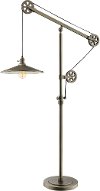 Antique Silver Industrial Style Pulley Floor Lamp
