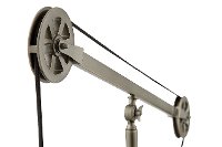 Antique Silver Industrial Style Pulley Floor Lamp-3