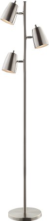Brushed Nickel 3 Light Tree Floor Lamp