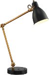 Antique Bronze and Black Desk Lamp with Wireless Charging