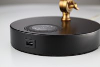 Antique Bronze and Black Desk Lamp with Wireless Charging-2