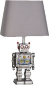 Antique Silver Robot Table Lamp
