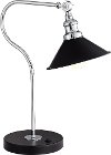 Clearance Black and Polished Steel Swing Down Bridge Desk Lamp