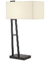 Black Metal Industrial Table Lamp with USB Port