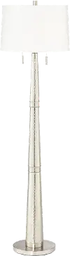 63 Inch Brushed Hammered Nickel Floor Lamp