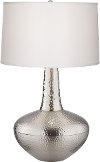 31 Inch Antique Nickel Hammered Table Lamp