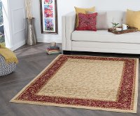 ELG54025X7 5 x 7 Medium Oriental Ivory, Gold, and Red Area Rug - Elegance-2