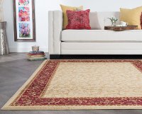 ELG54025X7 5 x 7 Medium Oriental Ivory, Gold, and Red Area Rug - Elegance-7